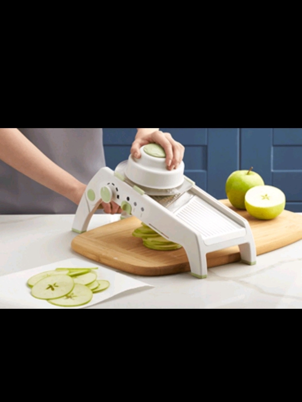 Vida Sana Mandoline Slicer White & Green Like New